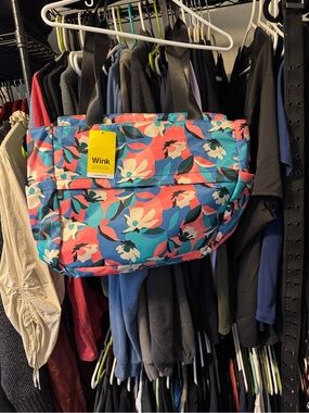 Wink Floral Tote in Blue, Pink, Teal****FINAL MARKDOWN****